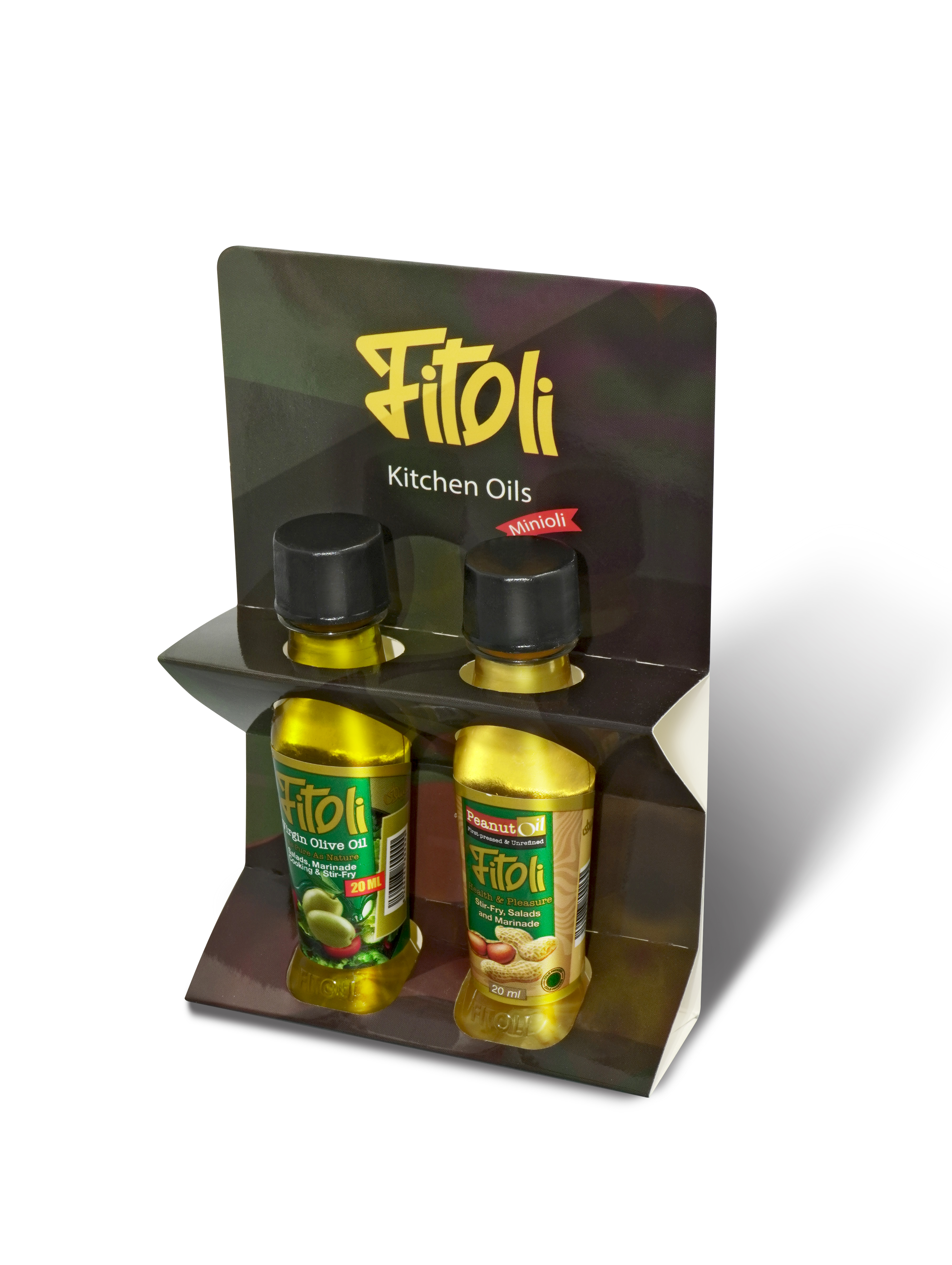 روغن زیتون بکر و روغن بادام زمینی بکر فیتولی - 20 میلی لیتر بسته 2 عددی - 2